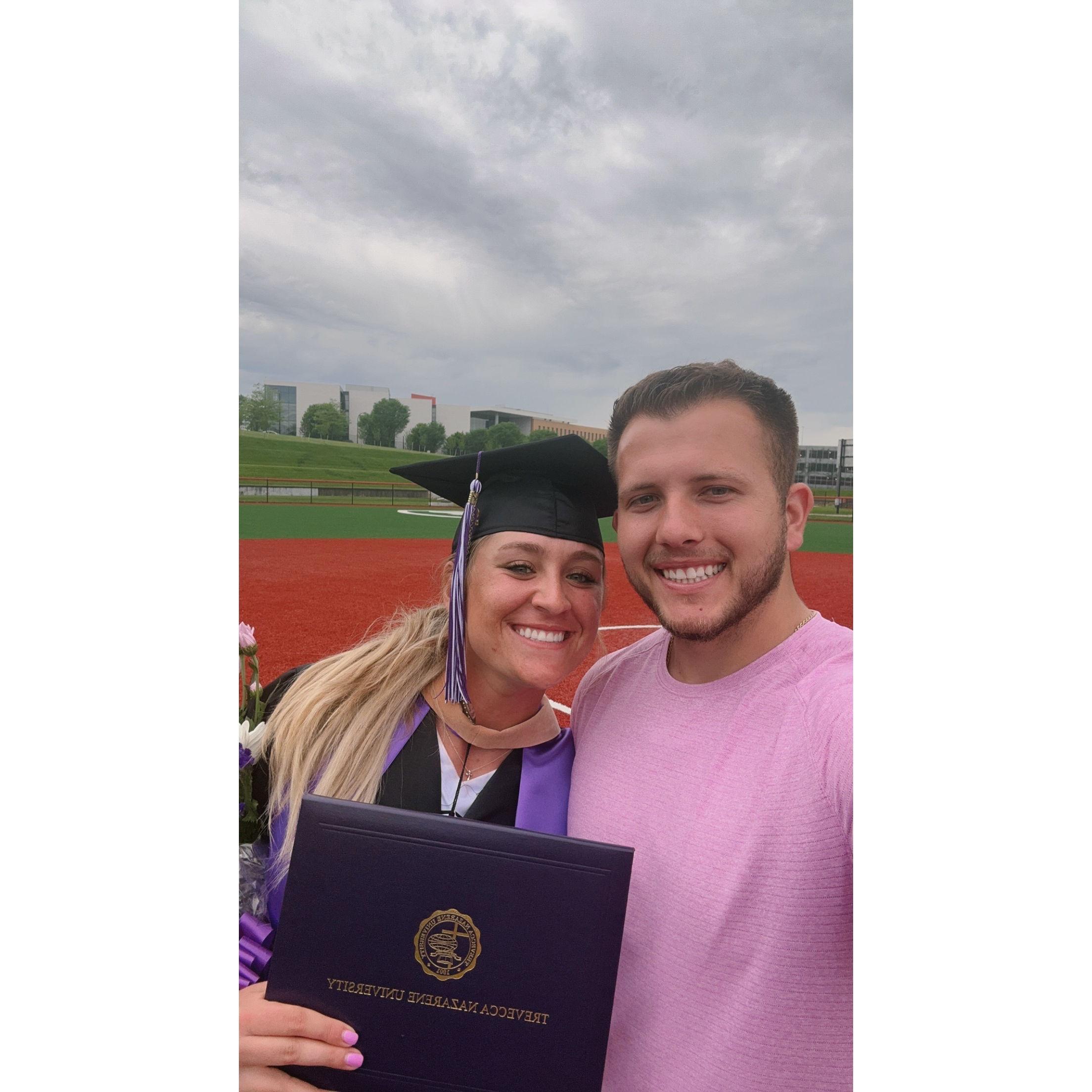 Alex made sure to make the trip to see Sydney graduate with her masters in Akron, OH