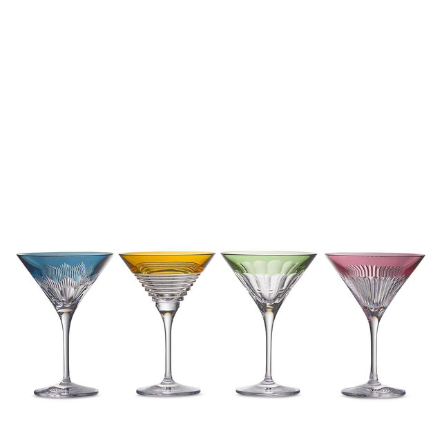 Waterford Mixology Color Martini Glasses, Set of 4