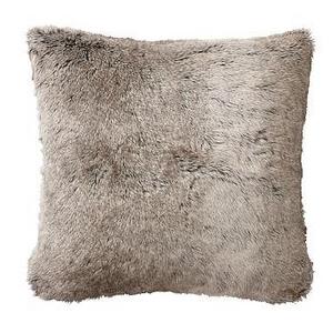Faux Fur Ombre Pillow Cover, 18", Gray