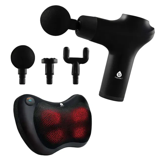 Massage Therapy Bundle: 3 Speed Massage Tool & Shiatsu Massager