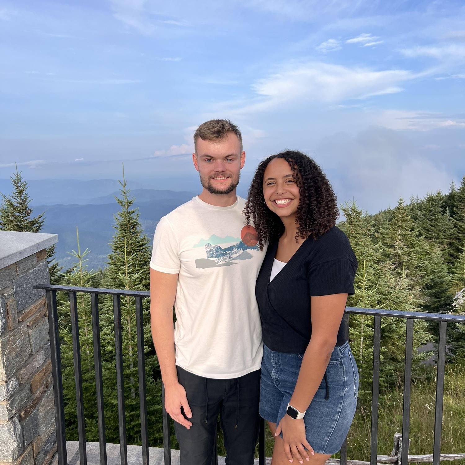 The next month, August 1st, Micah asked me to be his girlfriend on the highest point in NC
