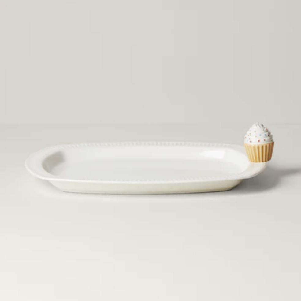 Profile Serving Tray with Cupcake Popper Set