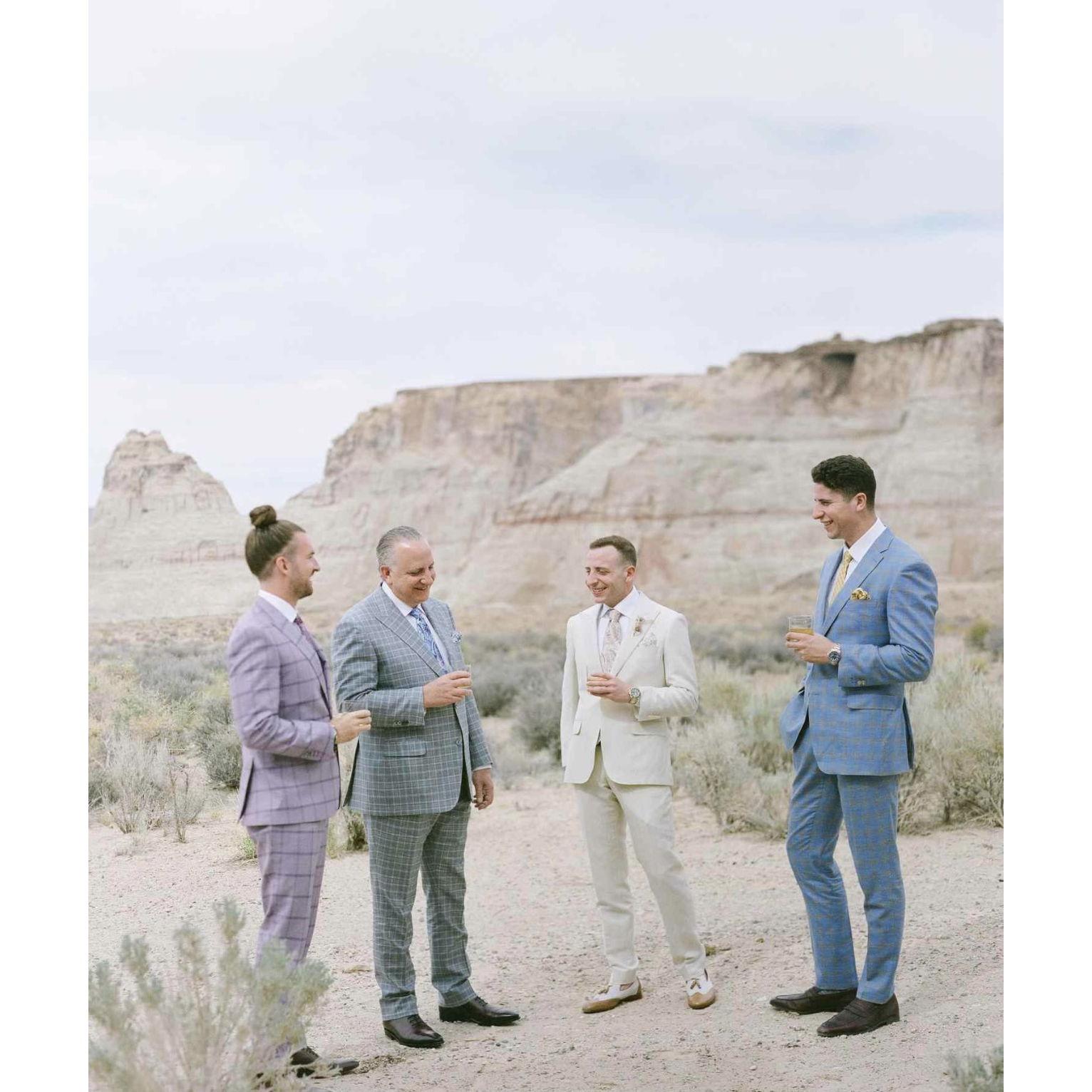 Example of colorful formal attire.