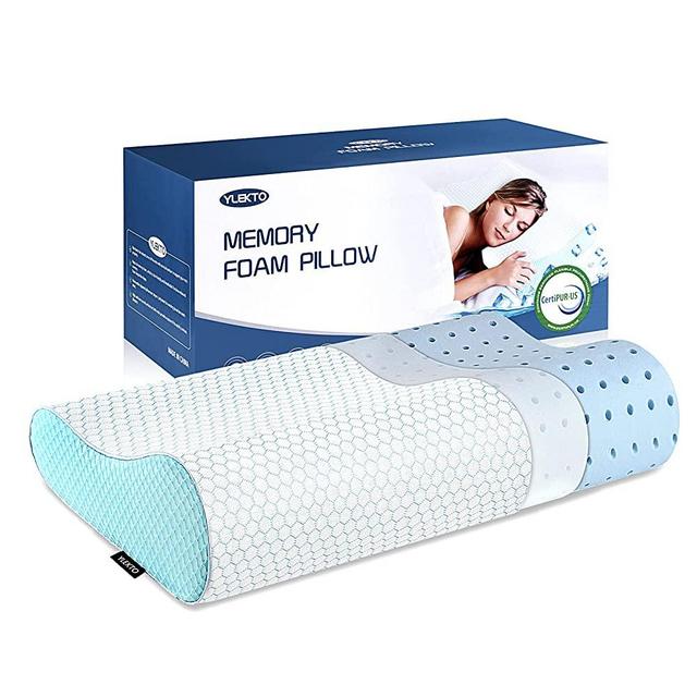 Memory Foam Pillows, Neck Pillow Queen Size Bed Pillow for Sleeping, Ergonomic Cervical Pillow Neck Support Pillow for Side Back Stomach Sleeper, Orthopedic Contour Pillow for Neck and Shoulder Pain
