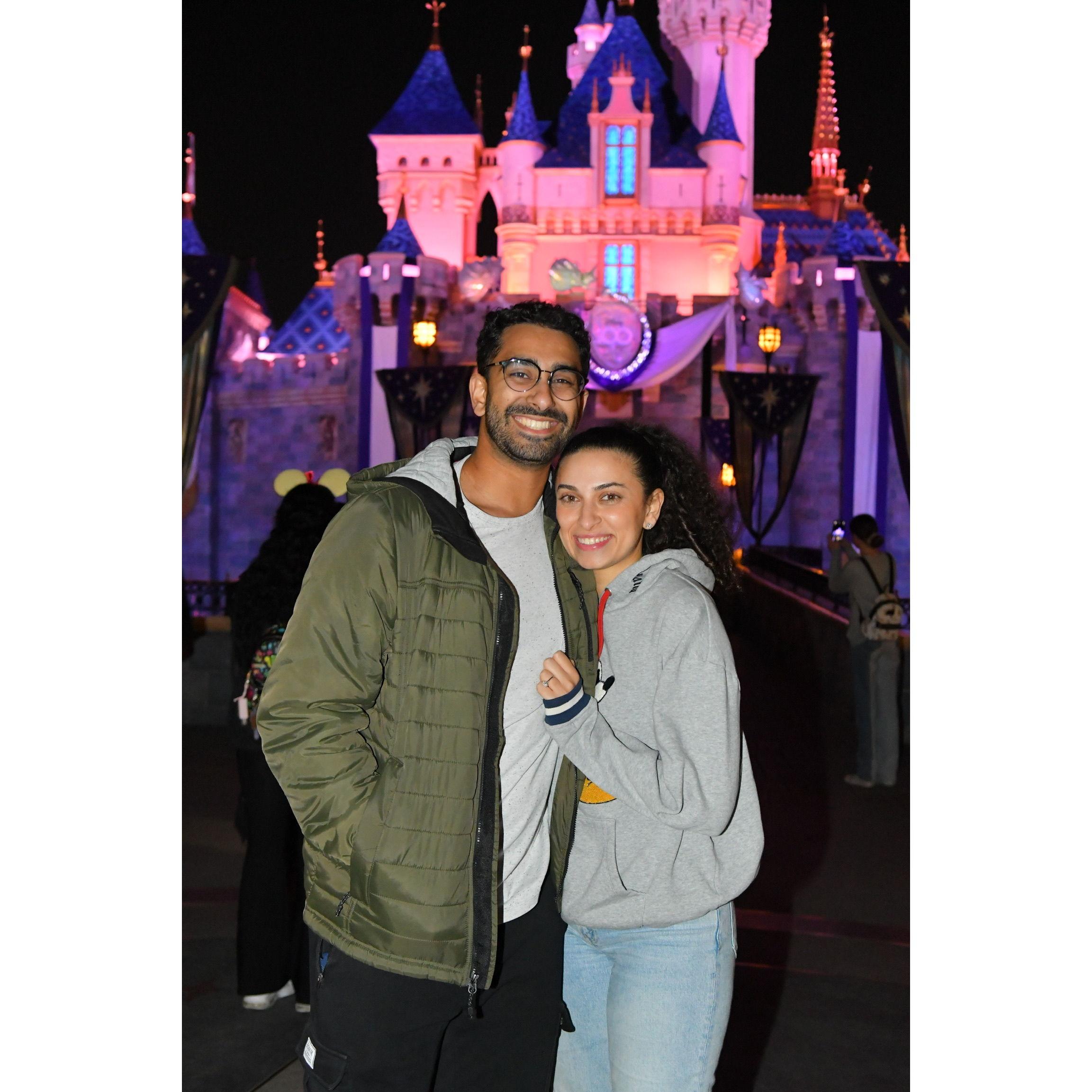When we went to Disneyland to get our engagement pins ;)