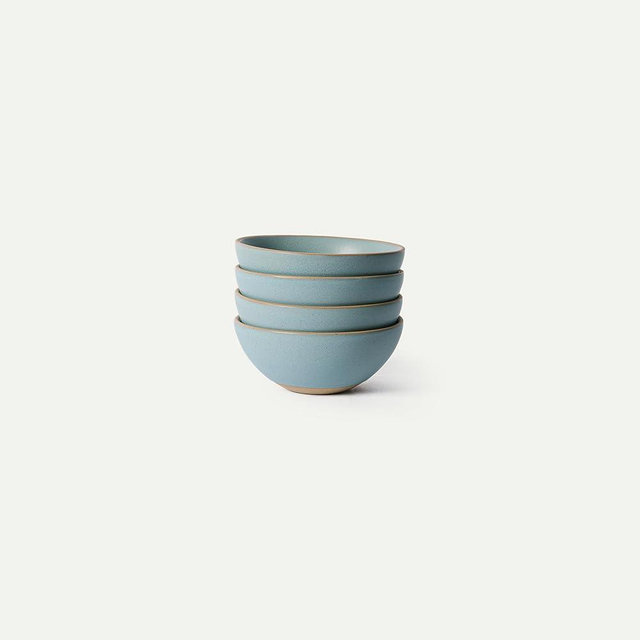 MORA Small Bowls Set of 4, 16oz Ceramic Pottery Dessert Bowls - Microwave, Oven and Dishwasher Safe - Iris
