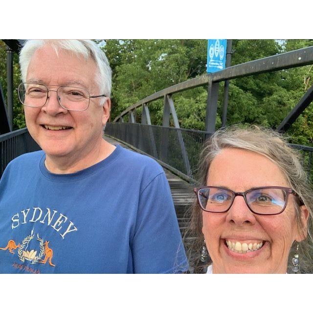Celebrating the sell of Amy's home, at Goat Island Park, Cramerton, near Floyd and Blackie's Ice Cream Parlor, July 2025