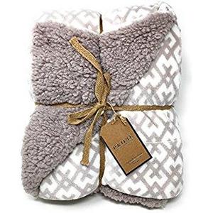 ReLIVE Prose Amsterdam Nacht Reversible 50-by-60 Inch Luxury Berber Throw Blanket, Mauve Chainlink