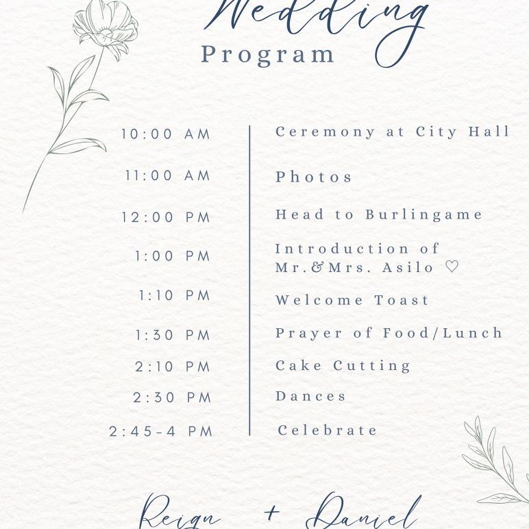 Wedding Program