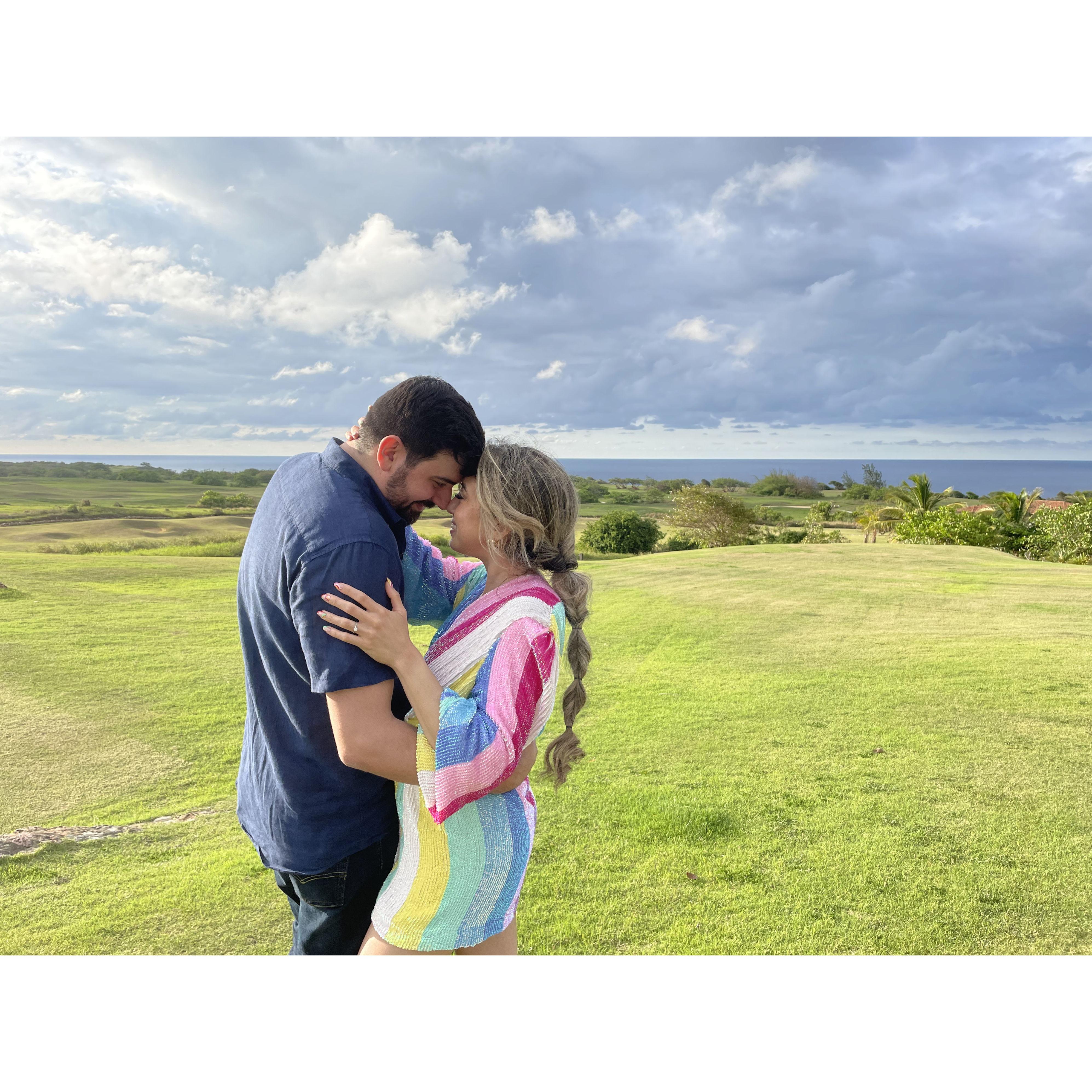 These pictures were all taken right after he proposed! He coordinated with his photographer aunt, Rebecca, to take engagement pictures of us in the Royal Isabela grounds! Pictures by @rz_portraits