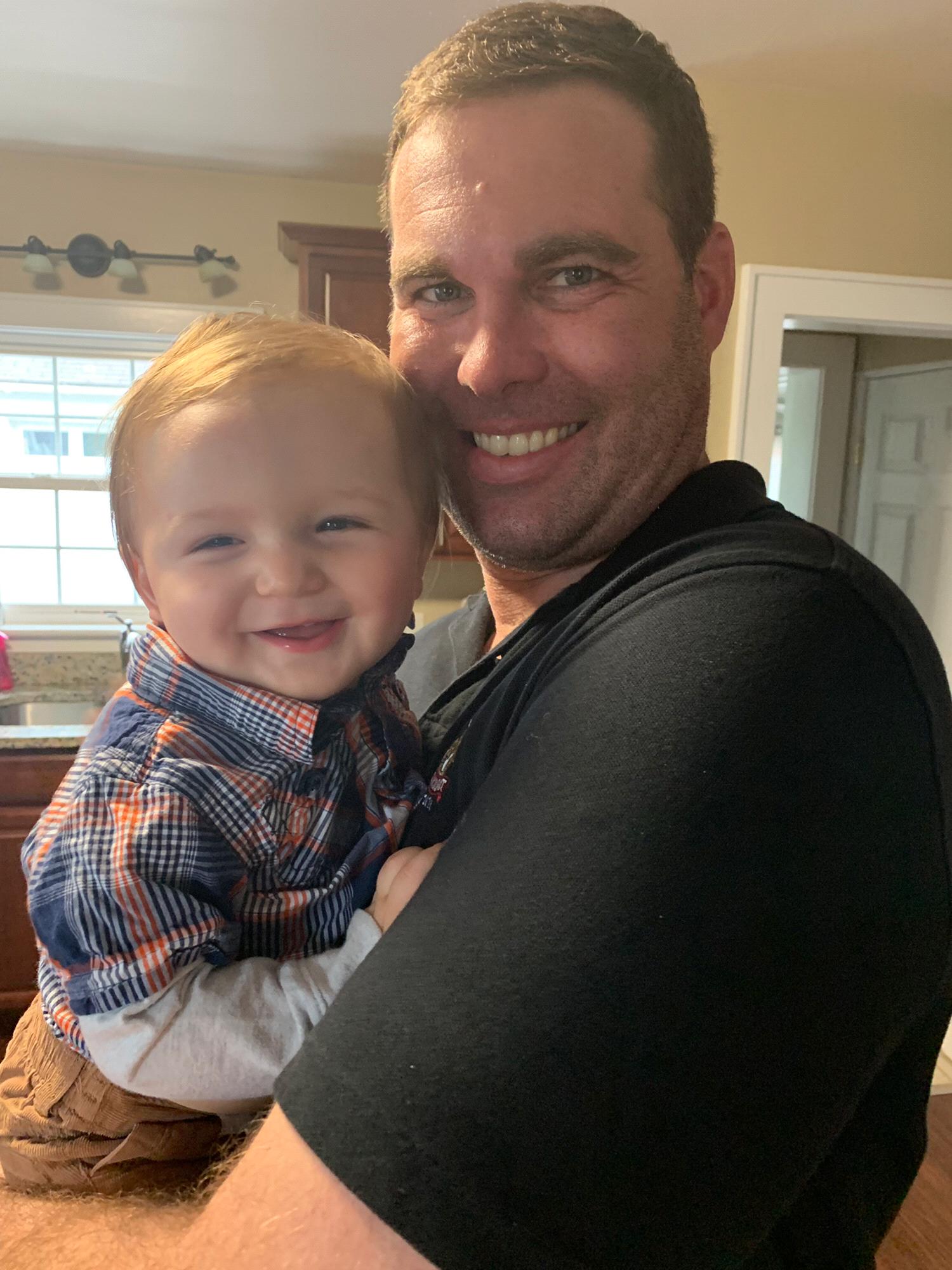 Colin’s first birthday with Uncle Eric