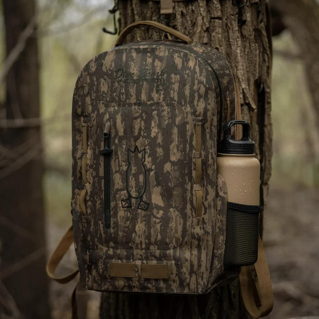 Waterproof Zip Backpack Bark Pattern