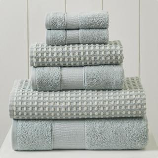 Cobblestone 6-Piece Yarn Dyed Jacquard Towel Set