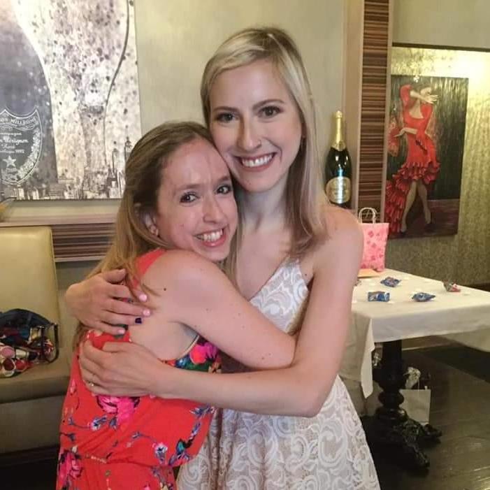 Audrey and Leah, Bryanxs little sisters, at Leah's Bridal Shower.