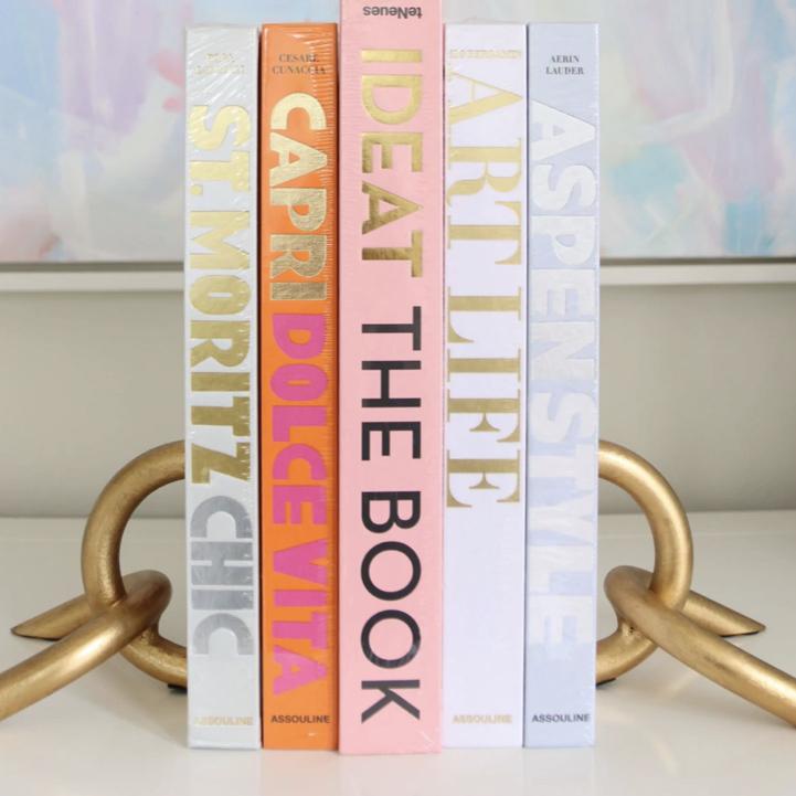 Gold Interlink Bookends