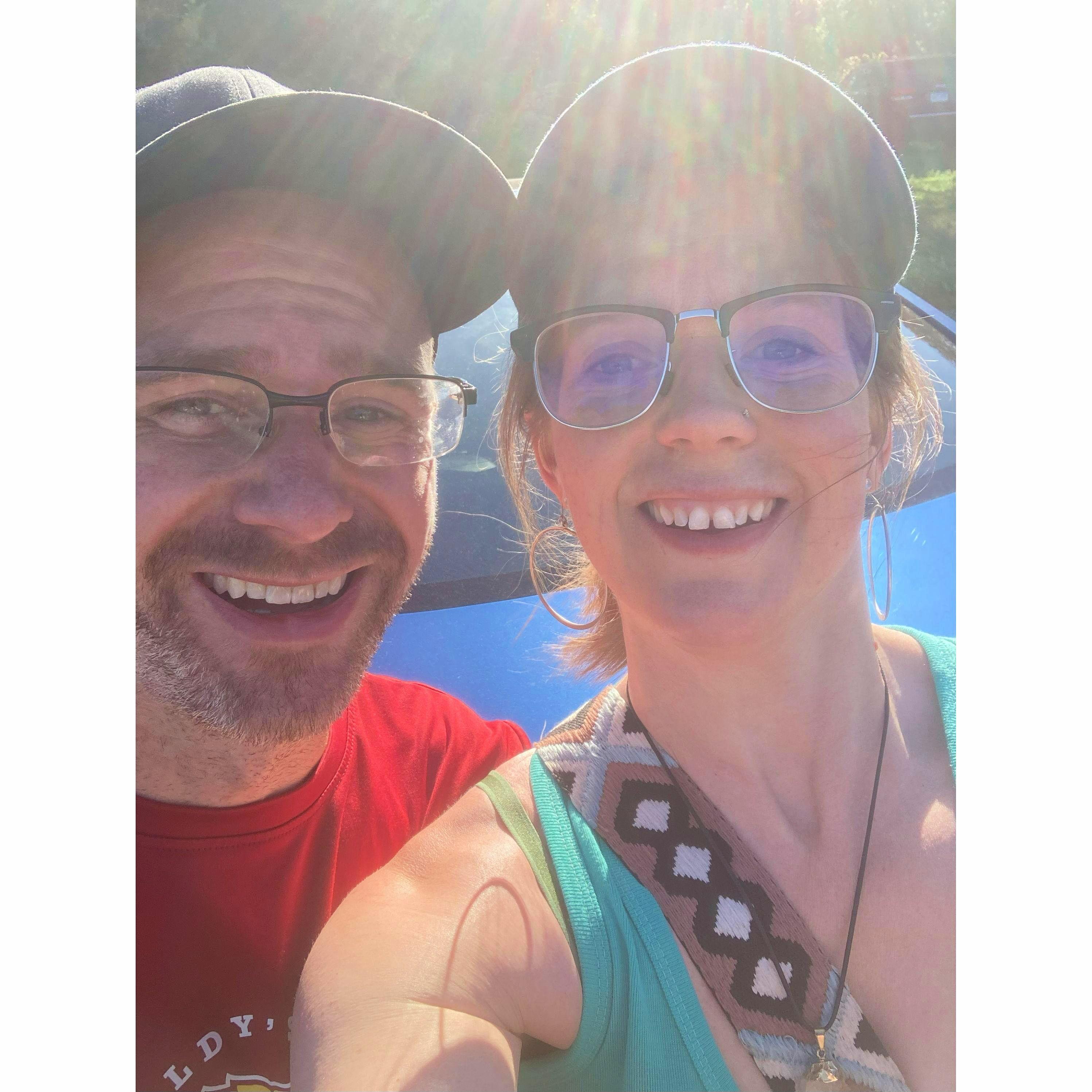 In Bloomington after a quick hike at Hyland Hills.