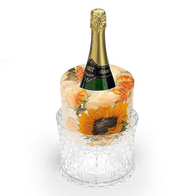 INNOCO Ice Bucket Mold, DIY Ice Mold for Champagne and Wine Bottles - Keep Drinks Chilled and Decorated for Any Celebration and Party