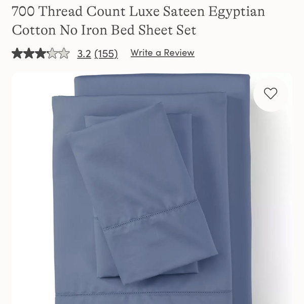 700 Thread Count Luxe Sateen Egyptian Cotton No Iron Bed Sheet Set