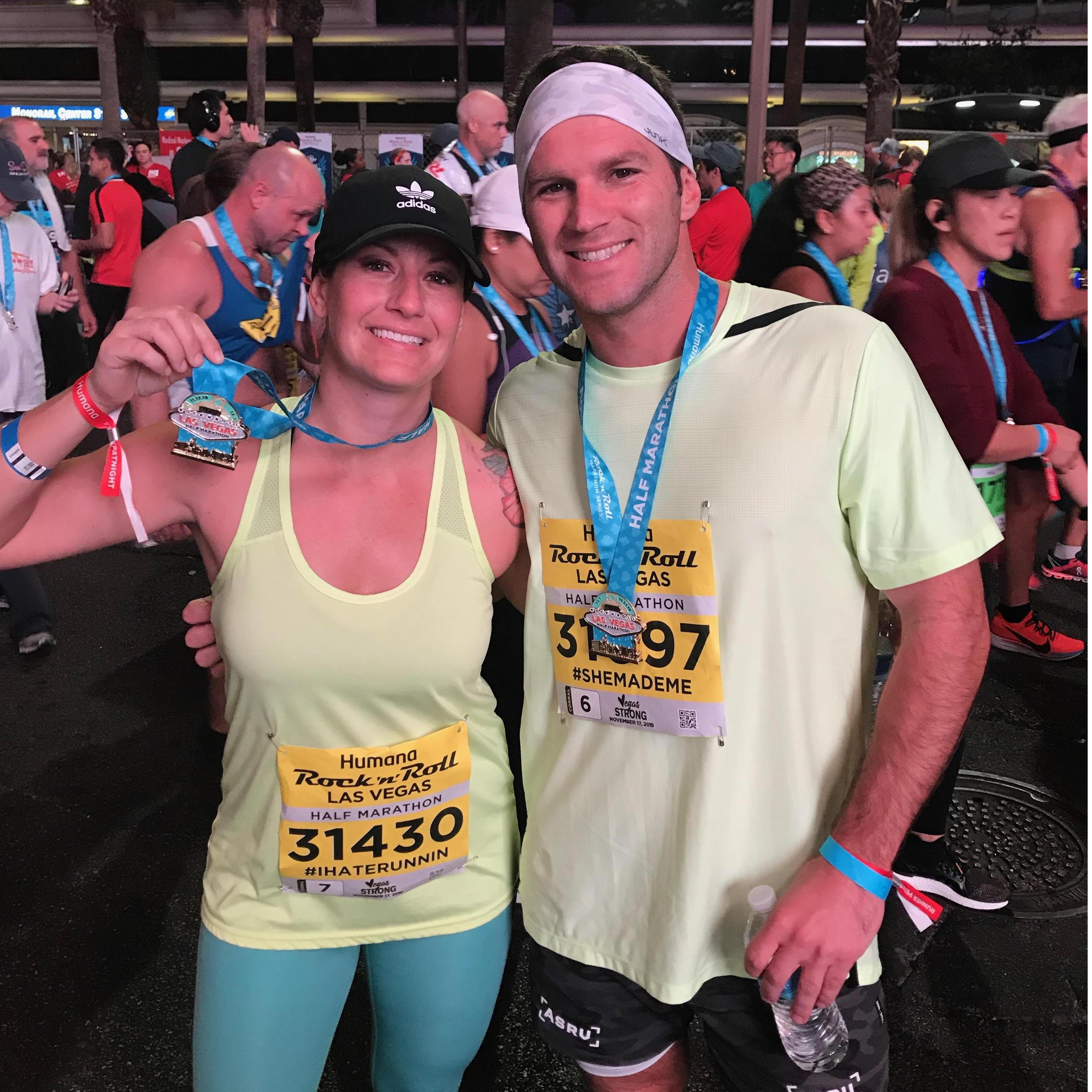 Our first half marathon in Las Vegas