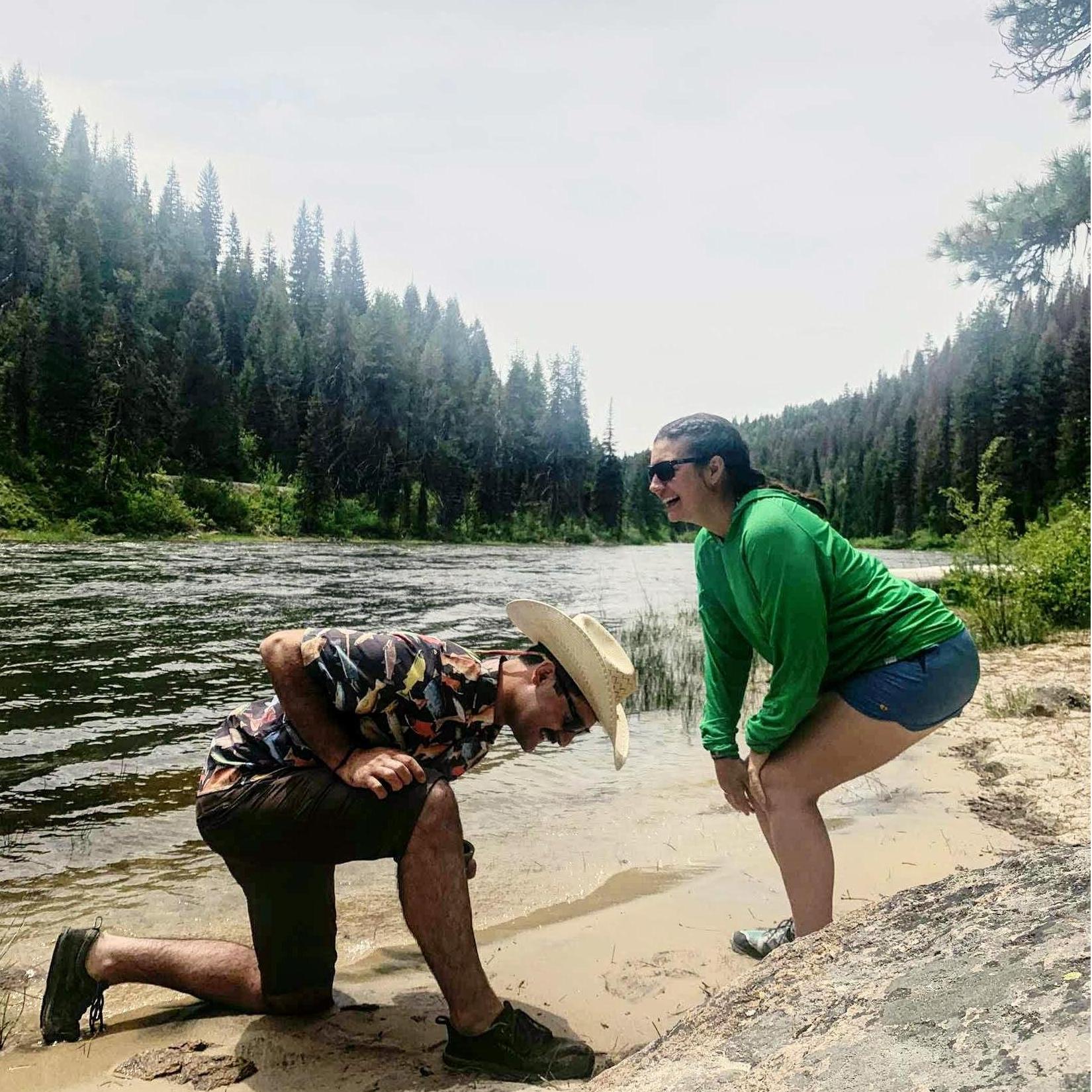 The "fake proposal" picture at Chipmunk Beach. June 3rd 2020