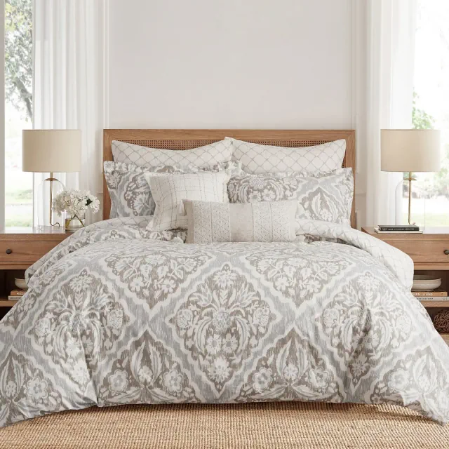 Becker Taupe Full/Queen Comforter Set - Levtex Home