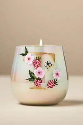Fruity Monogram Floral Night Gardenia Glass Candle