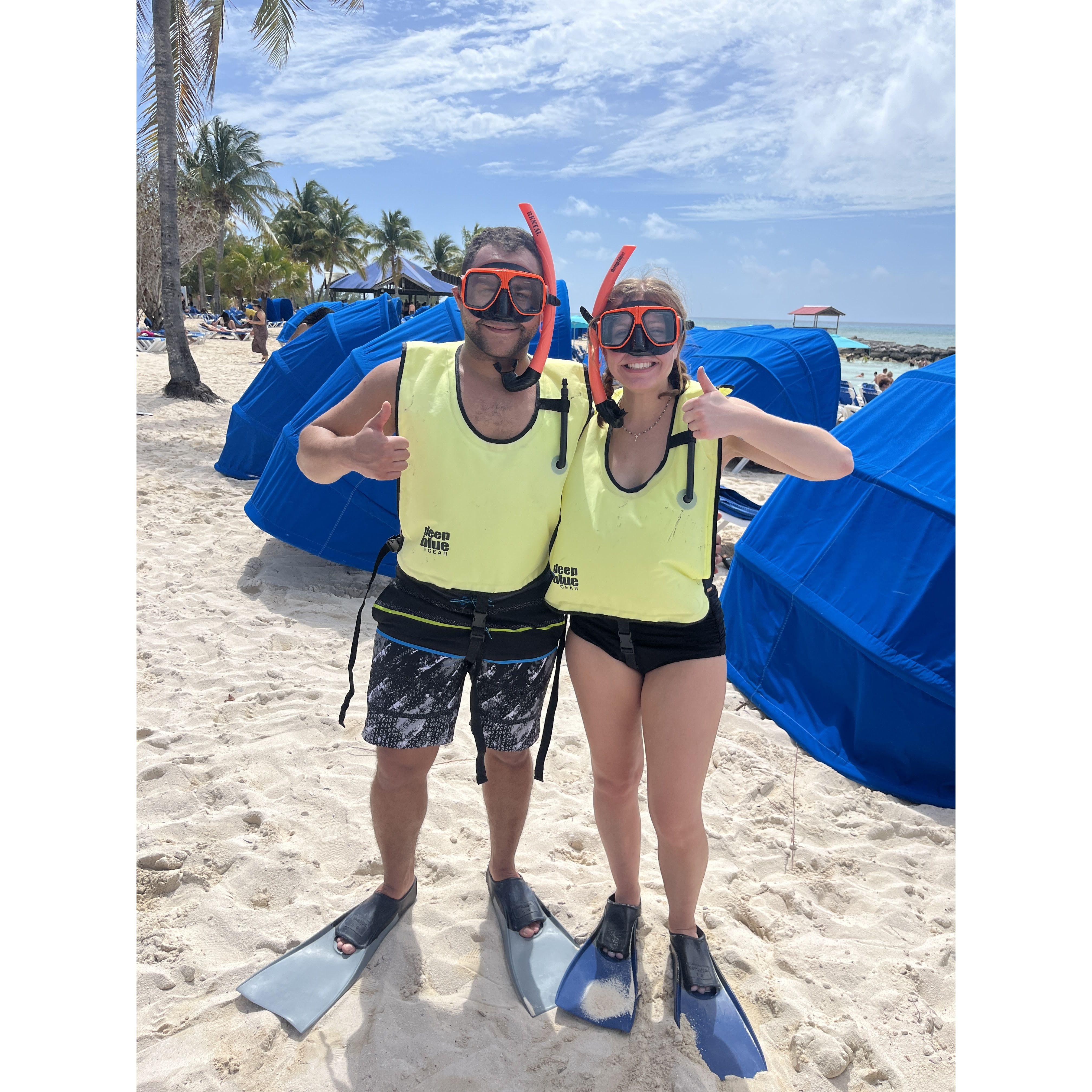 Enjoying our time in the Bahamas after getting engaged!