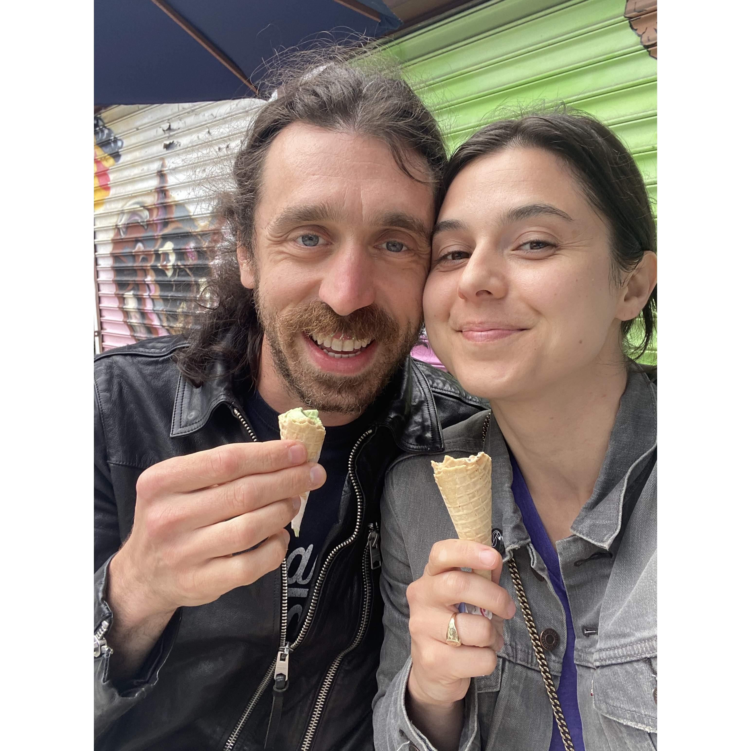 Ice Cream at Lady Moo Moo in our neighborhood in BK