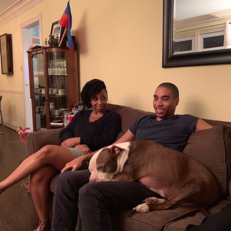 Kamal is actually super uncomfortable in this pic but Petie couldn't disagree more!