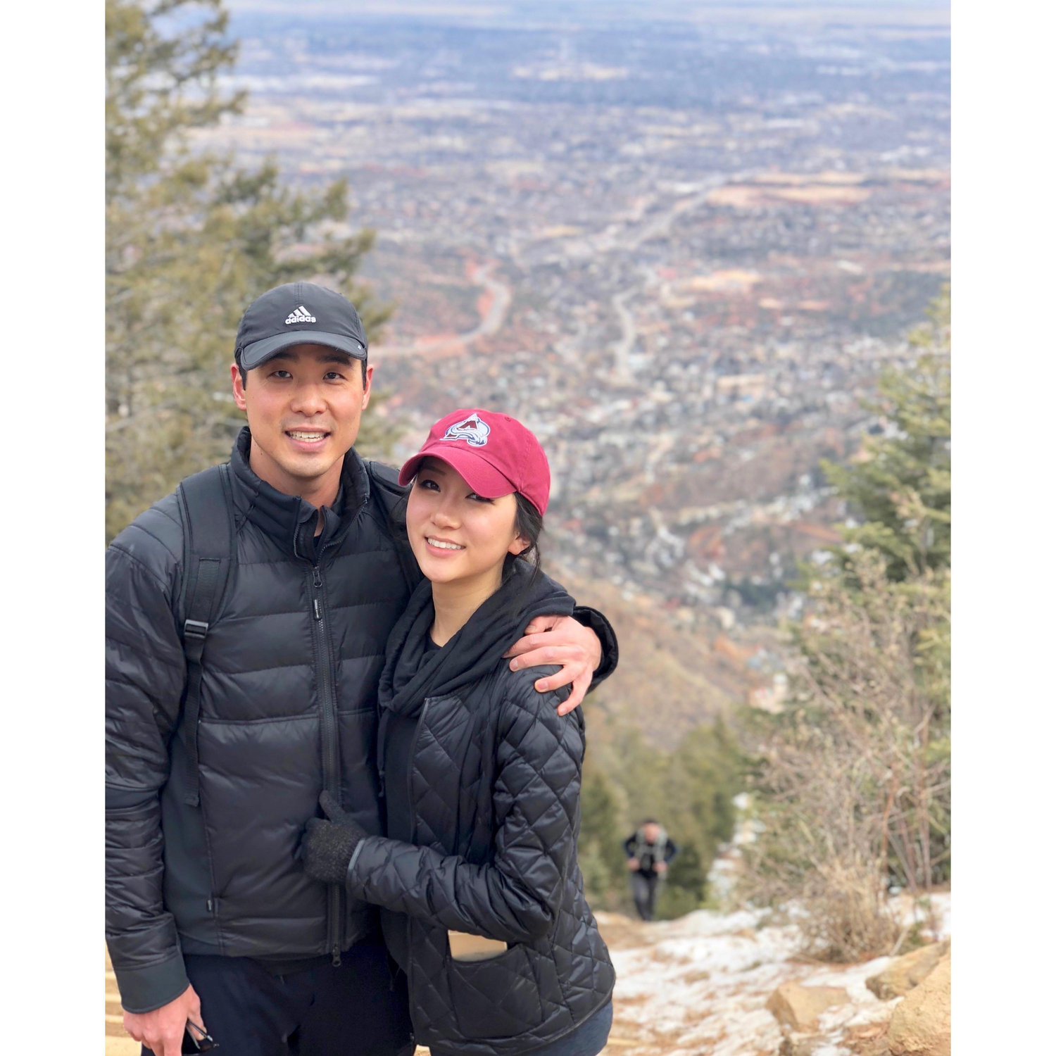 We made it! To the top of the Manitou Incline. 
The hardest climb Jenn's ever done.