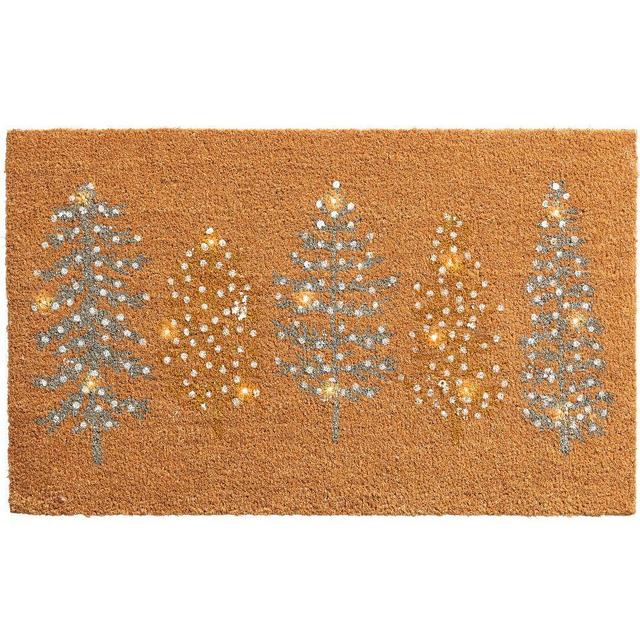 Metallic Trees Light Up Doormat, 22x36, Multi