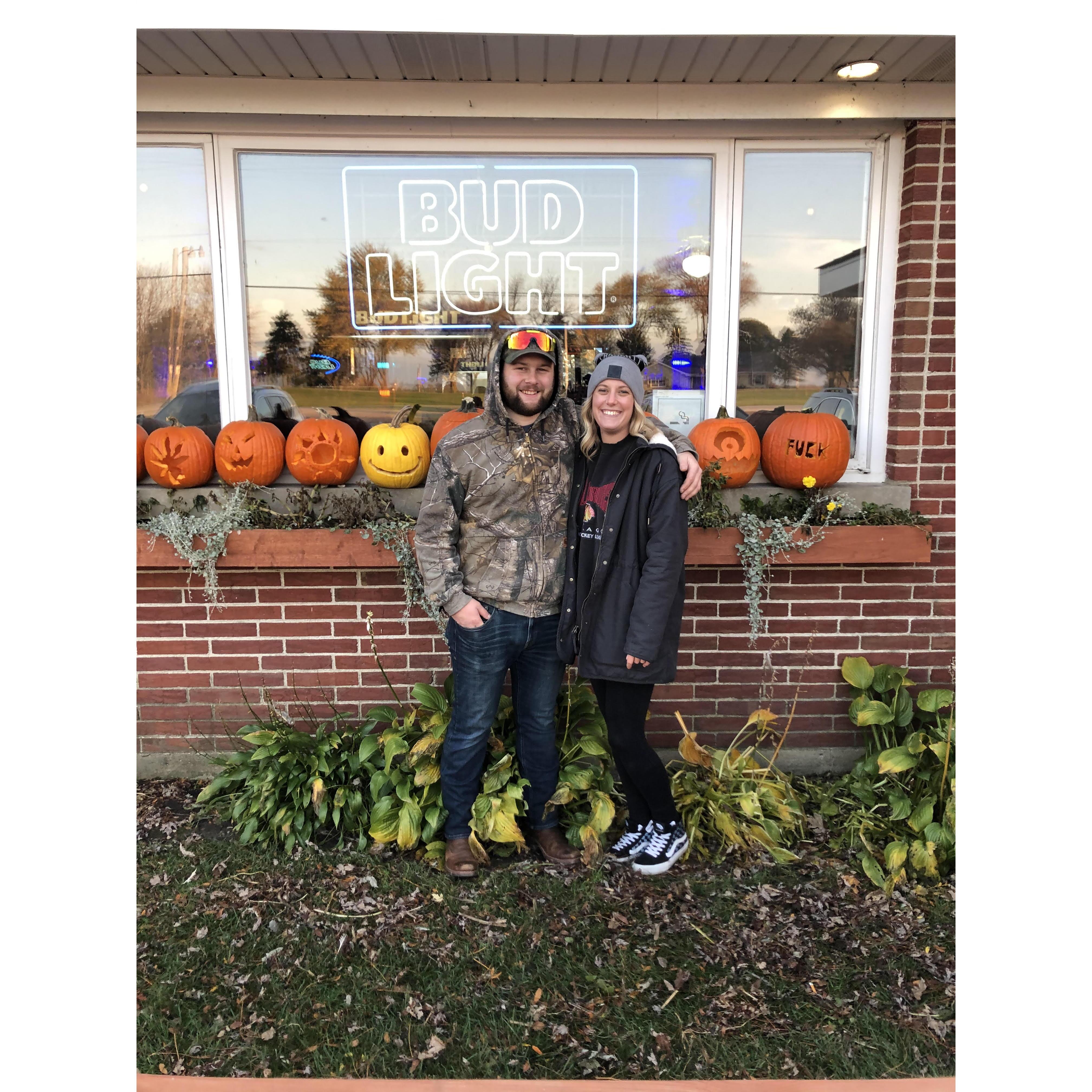 So many great memories from Chuck's, including pumpkin carving every year! Try and guess which pumpkin is ours!