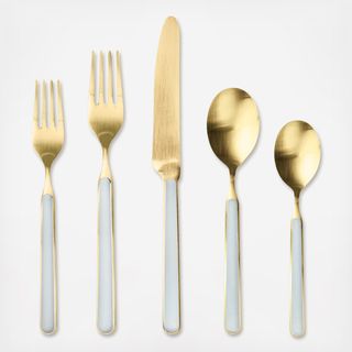 Fantasia Ice Oro 5-Piece Flatware Set, Service for 1