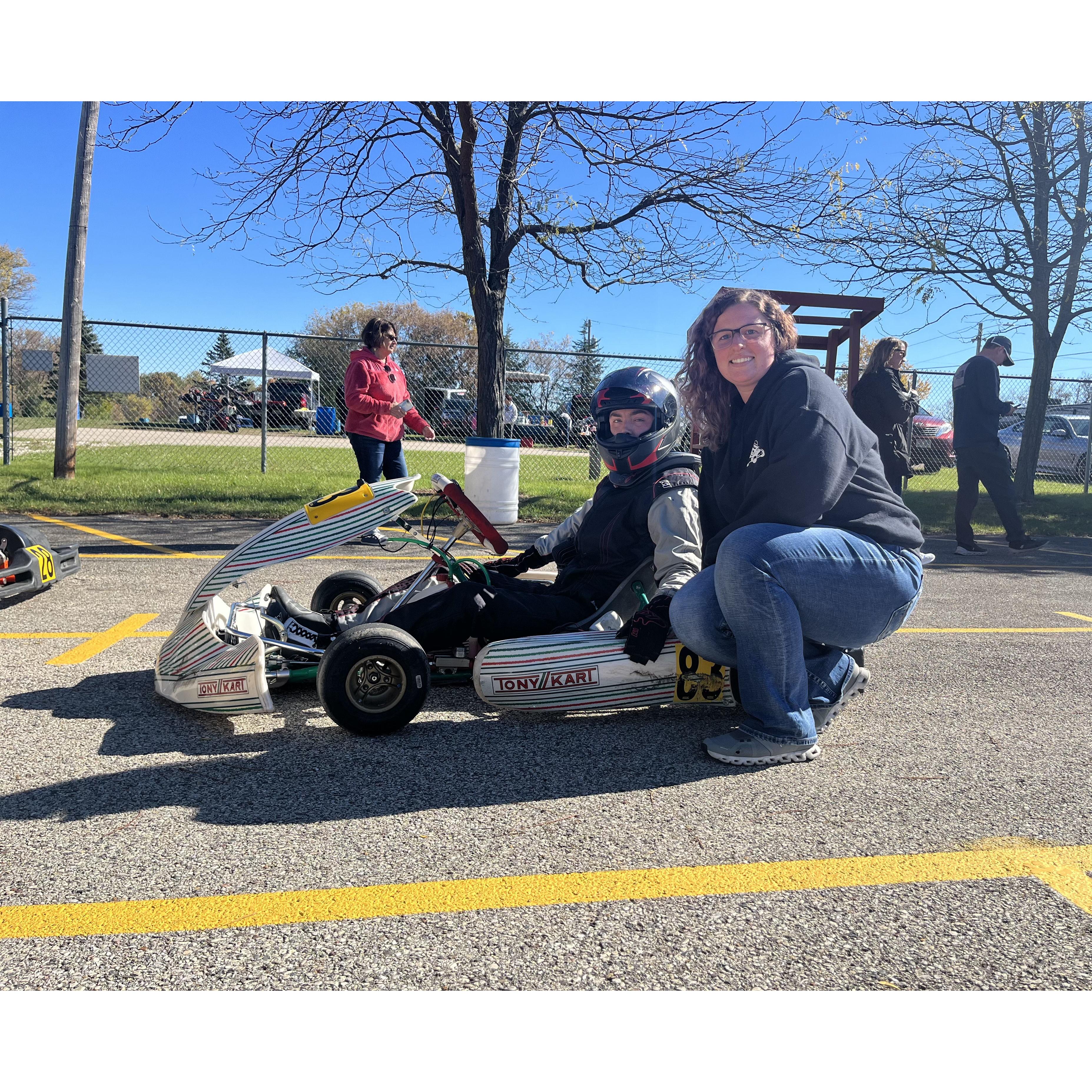 First season Go Kart racing in Dousman, WI.