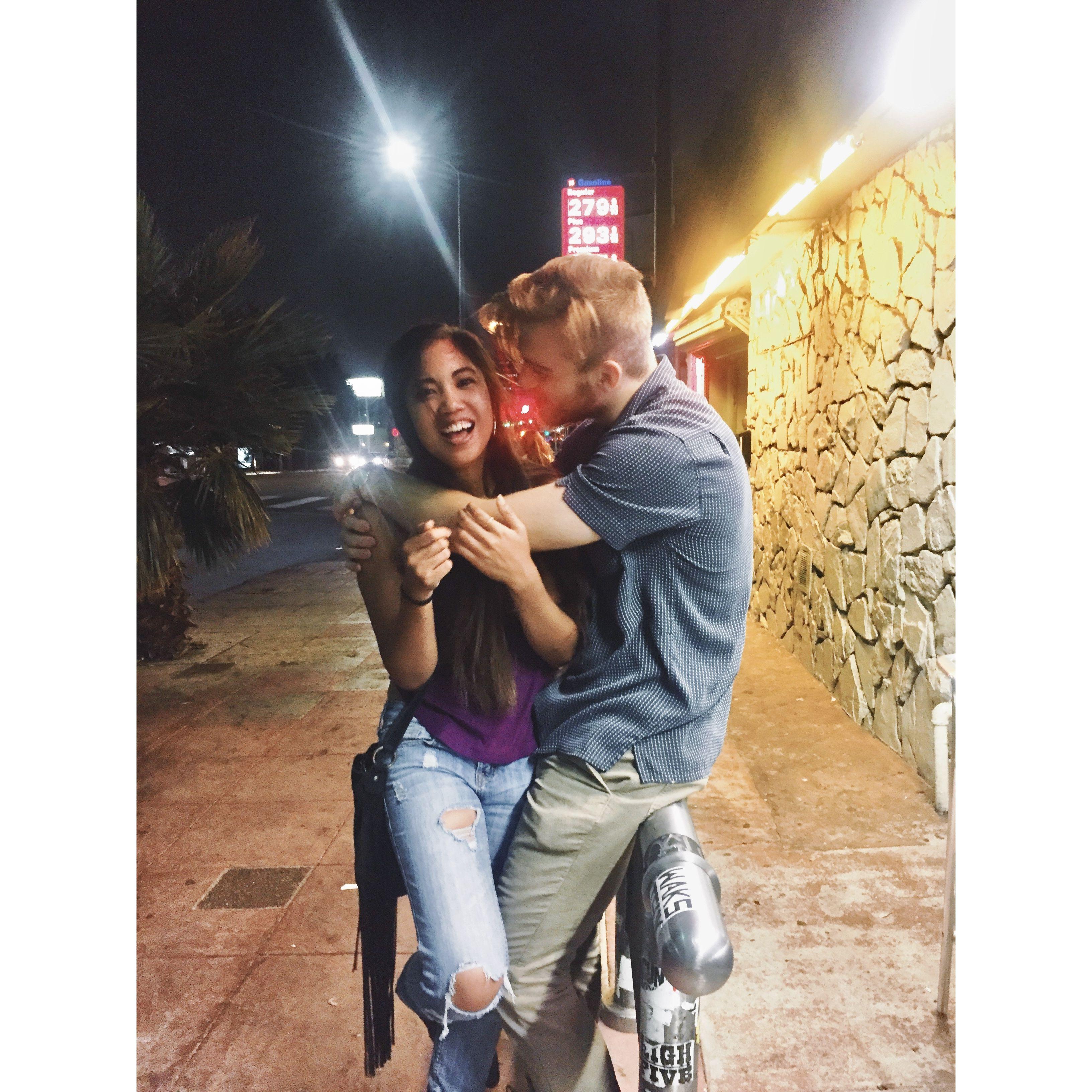 Nights out when we starting crushing on each other.