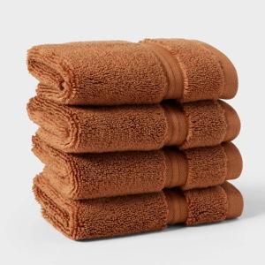 Spa Plush 4pk Washcloth Set in Caramel - Threshold™