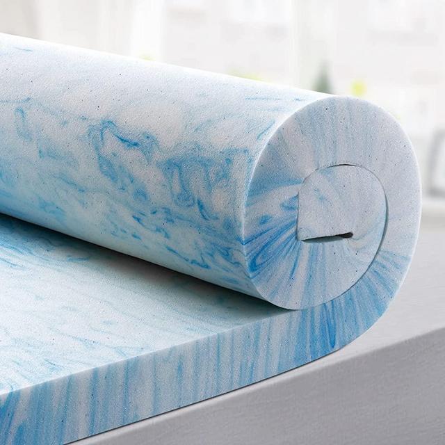 BedStory 3 Inch Memory Foam Mattress Topper King Size, Gel Infused Swirl Memory Foam Bed Topper for Back Pain Relief, Cooling Mattress Pad Ergonomic Design Skin-Friendly, CertiPUR-US Certified