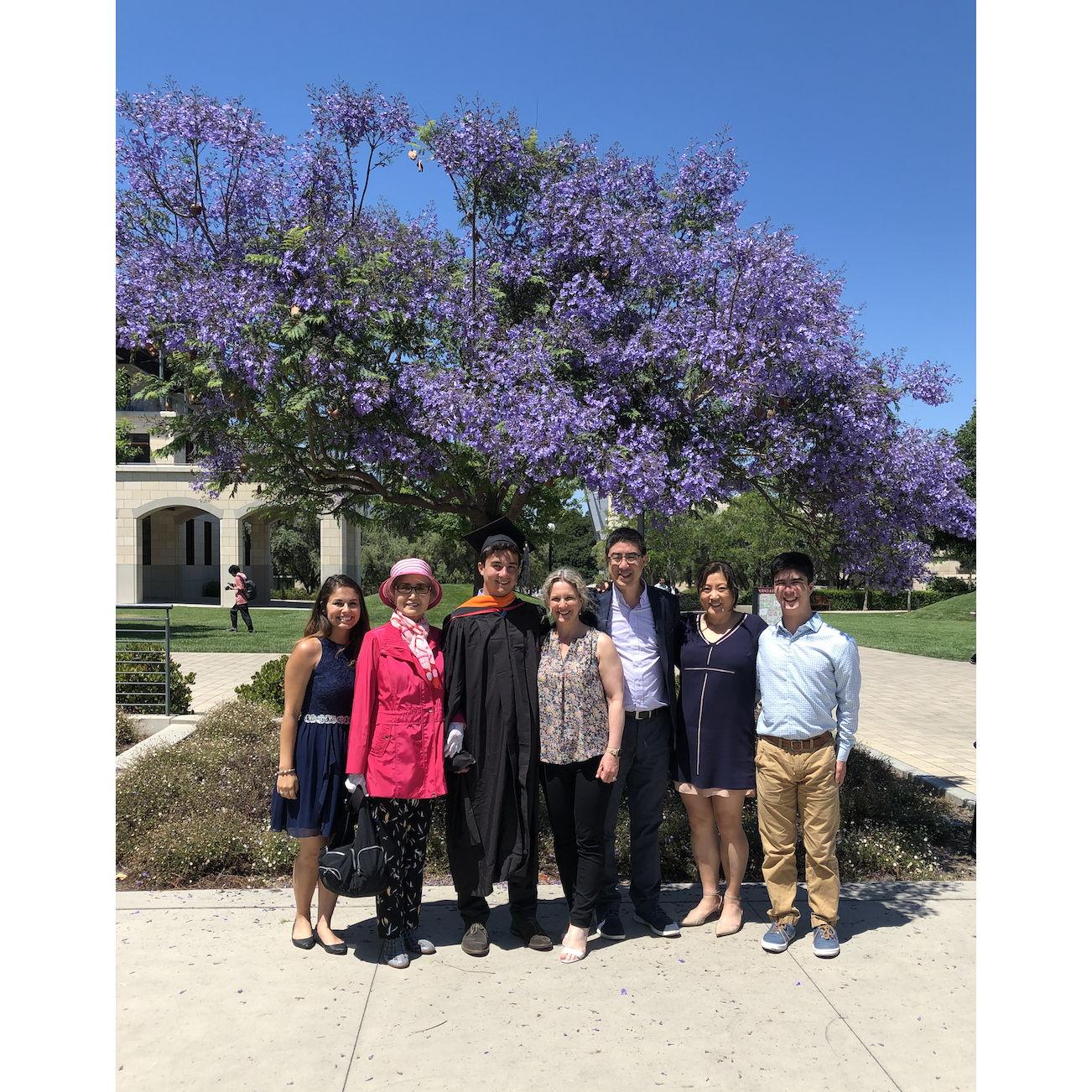 Celebrating Austin's Master's Graduation with family!