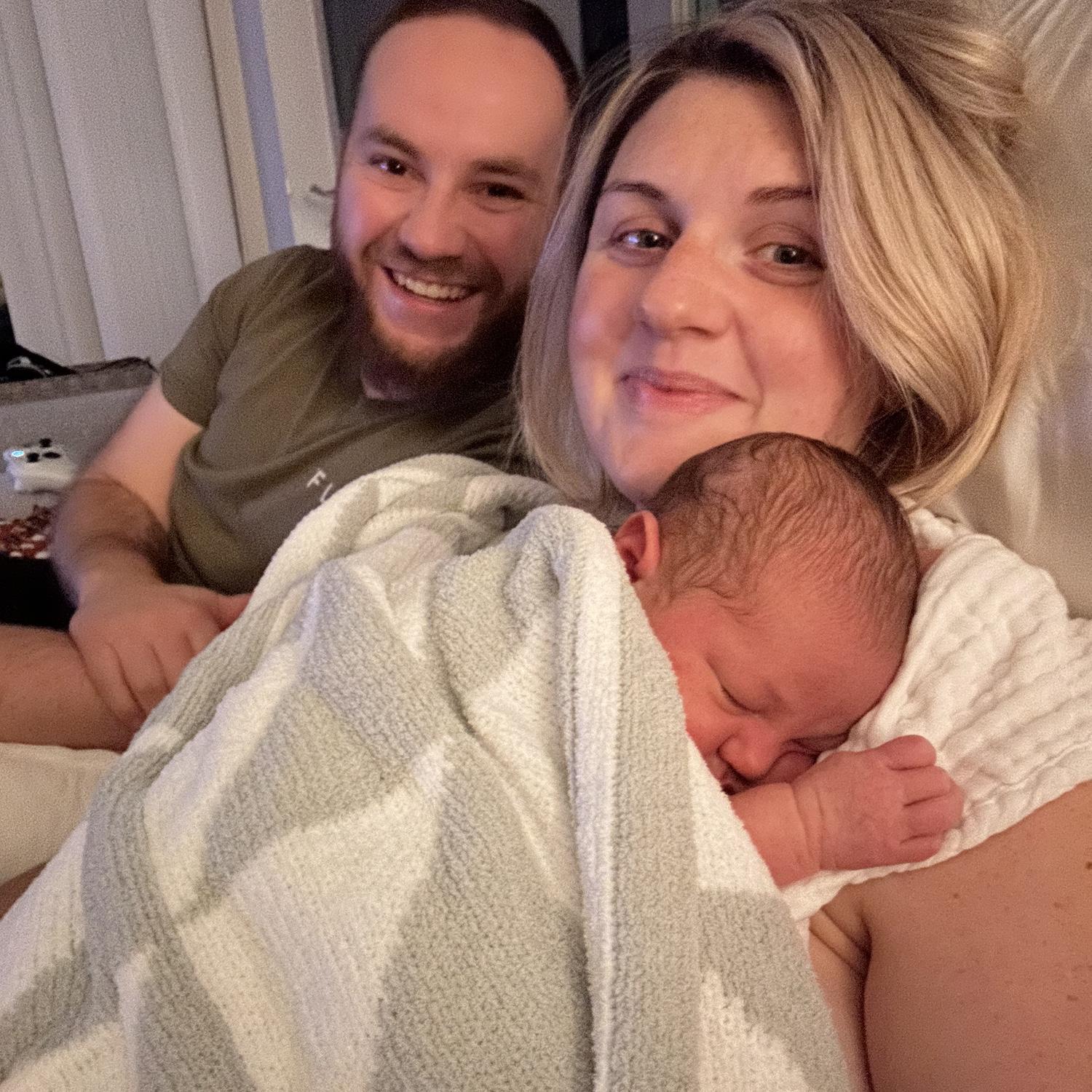 Snuggles with baby Nora