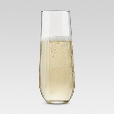 Black & White Global 8oz 4pk Stemless Champagne Flutes - Threshold™