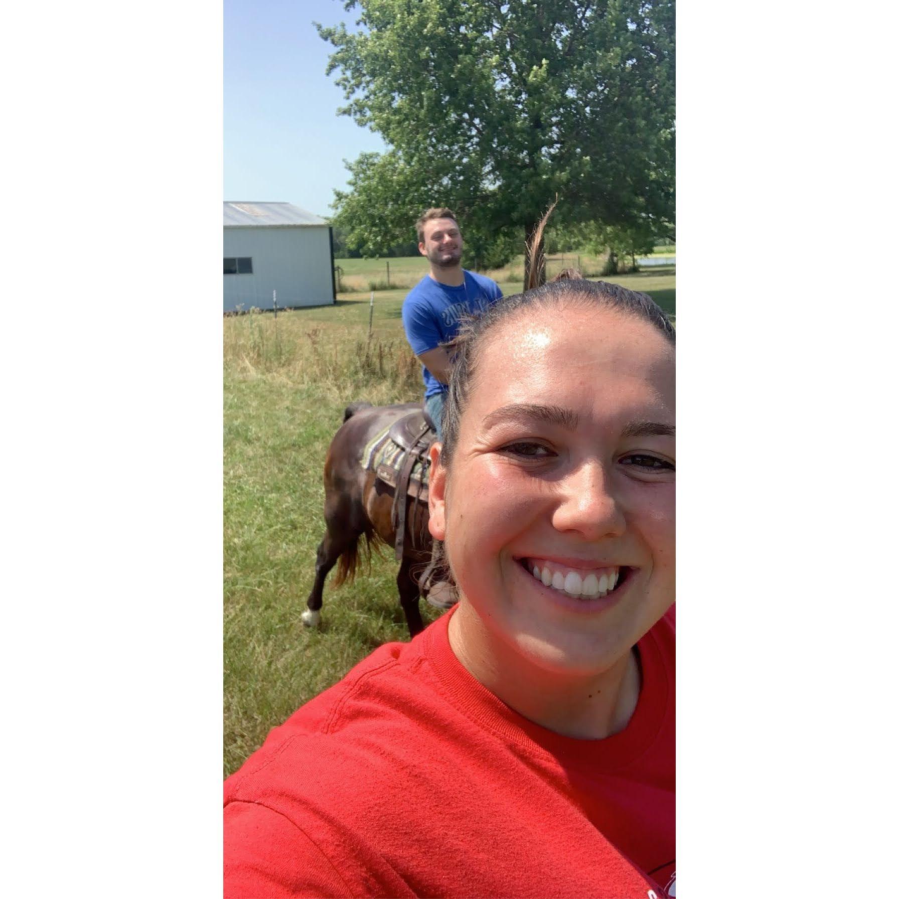 Mike's first time on a horse!