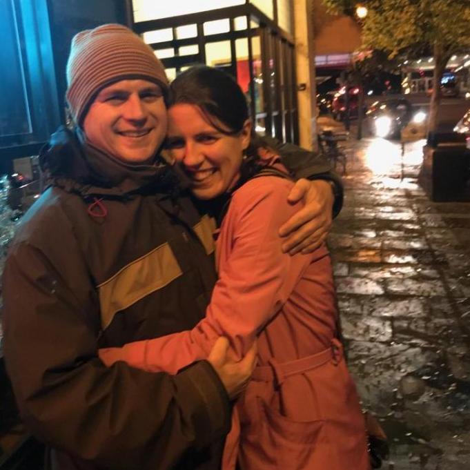 We were out in Asheville when a stranger saw us and said "You're so sweet! You need a picture of this!"