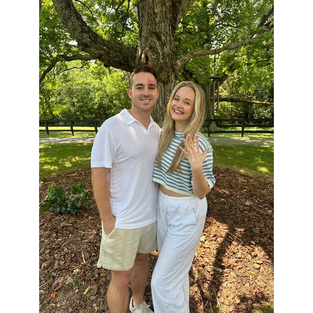 The day we got engaged at my parents house!