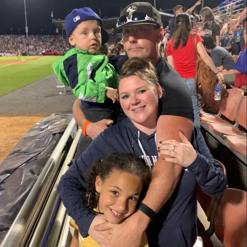 One of our first Reading Phillies games with the kids