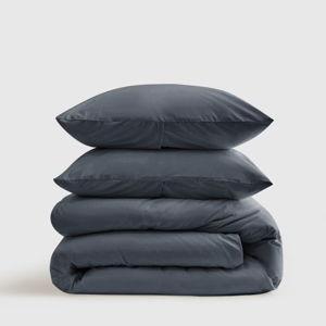Classic Organic Percale Duvet Cover Set (King, Nightfall)