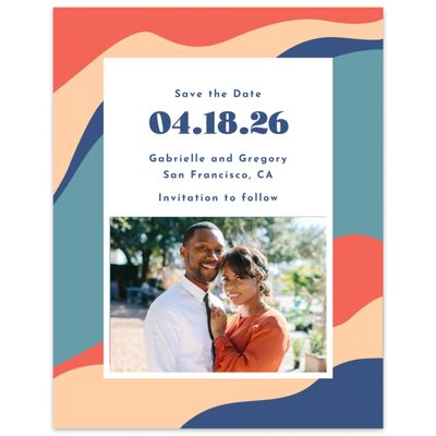Blue Modern Wedding Digital Save the Date - Laula Photo
