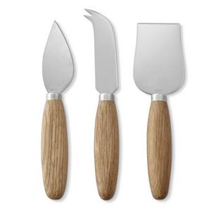 Oak Cheese Knives, Set of 3