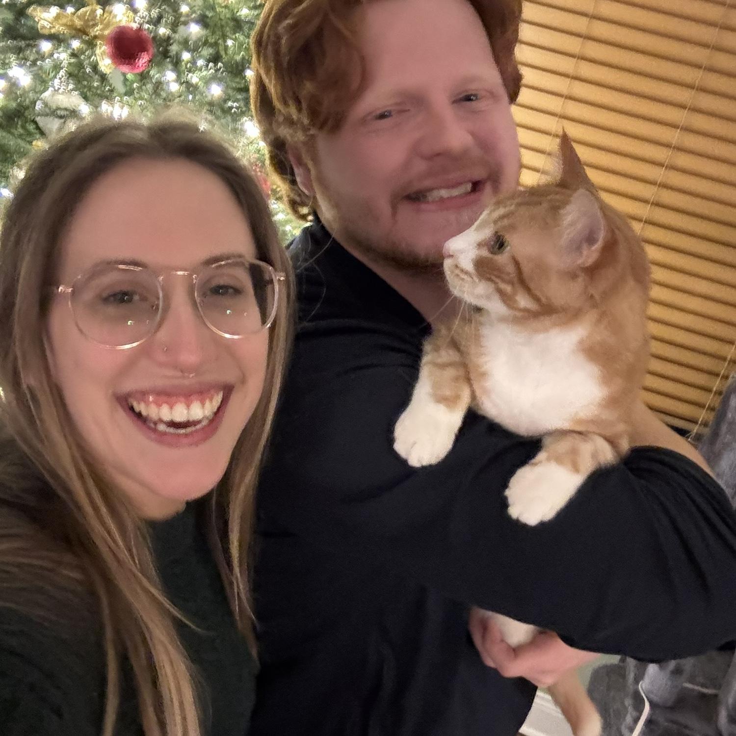 Mittens not impressed with our proposal excitement🤣