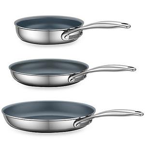 Zwilling J.A. Henckels Energy Ceramic-Coated Stainless Steel Open Fry Pans