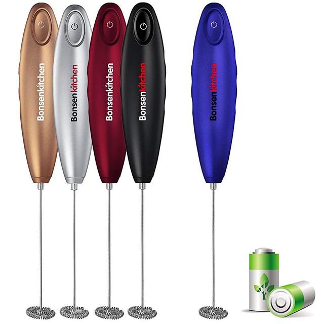 Bonsenkitchen Electric Milk Frother, Automatic Foam Maker for Coffee, Lattes, Cappuccino, Hot Chocolate, Perfect Gift for Coffee Lovers